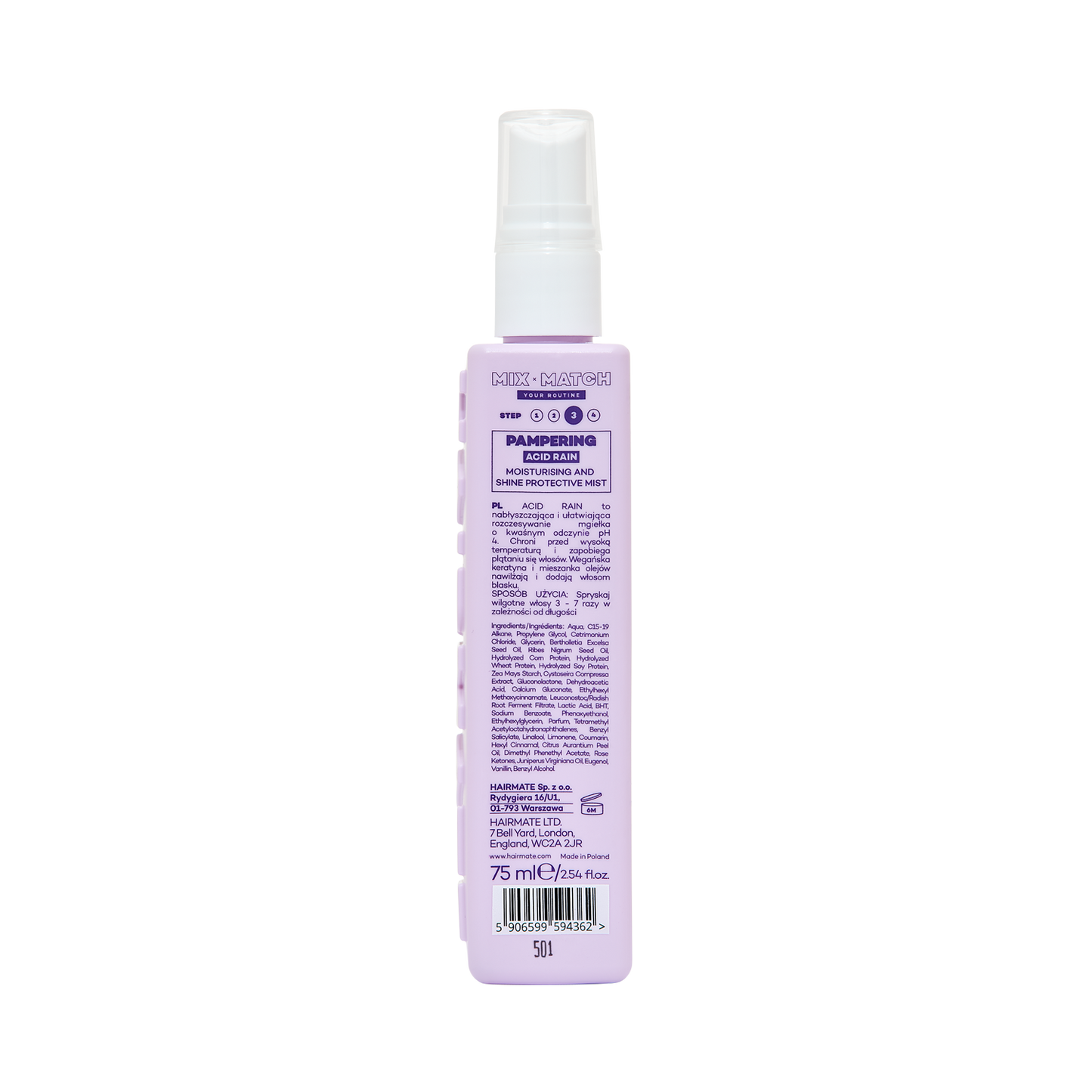 Mini acidifying detangling mist