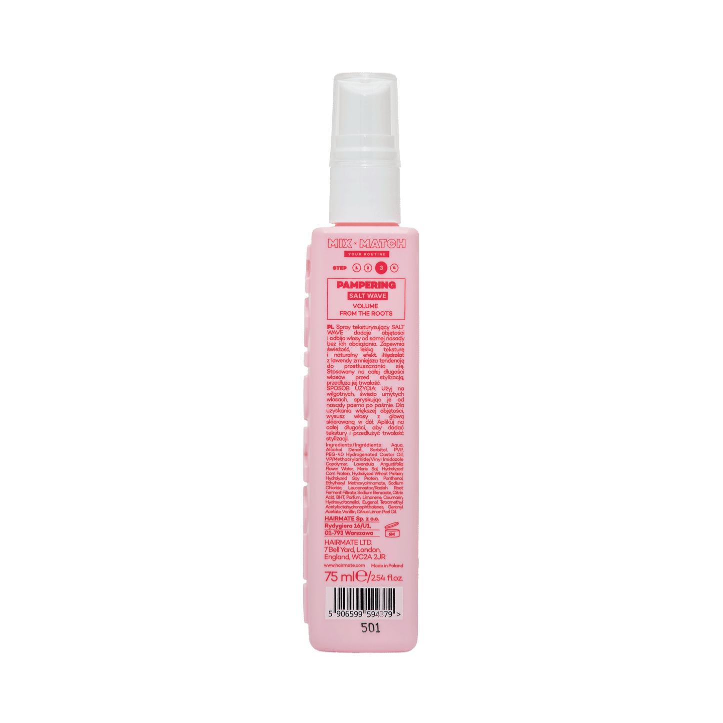 Mini volumizing and texturizing spray with sea salt