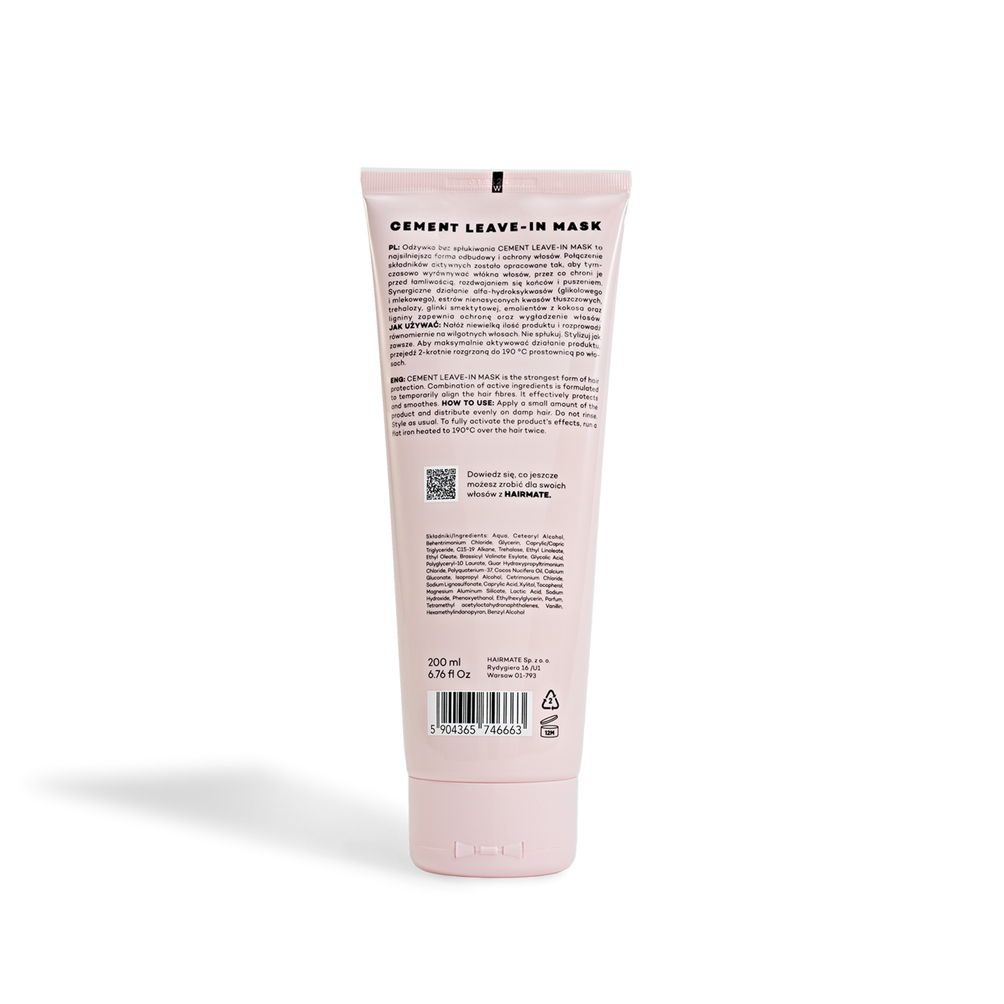 CEMENT LEAVE-IN MASK Intensive repairing thermal mask 200 ml