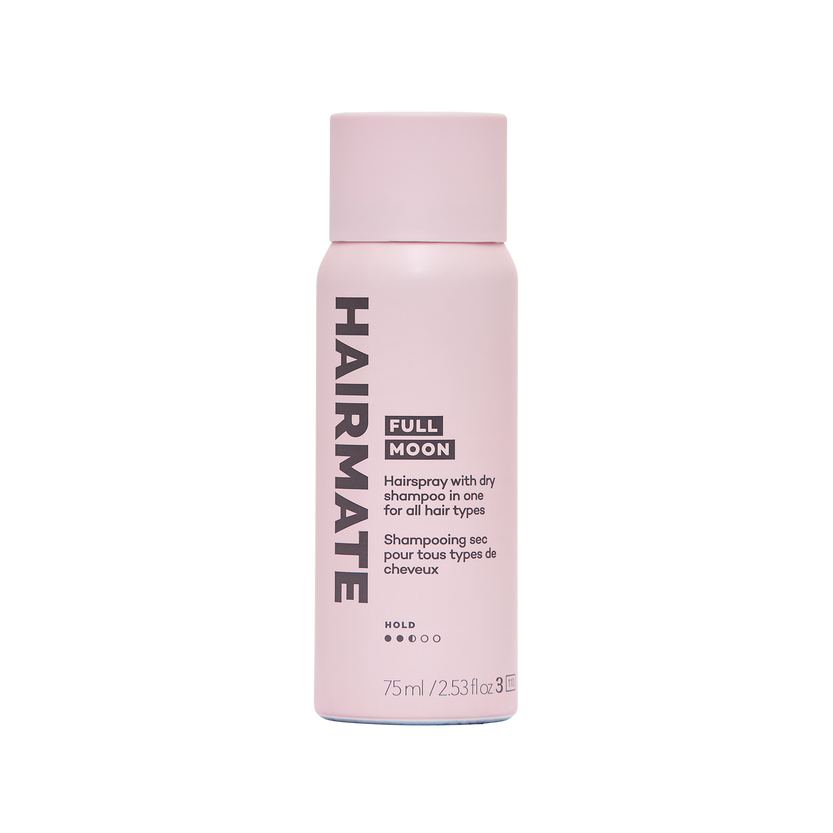 Mini hairspray with dry shampoo in one