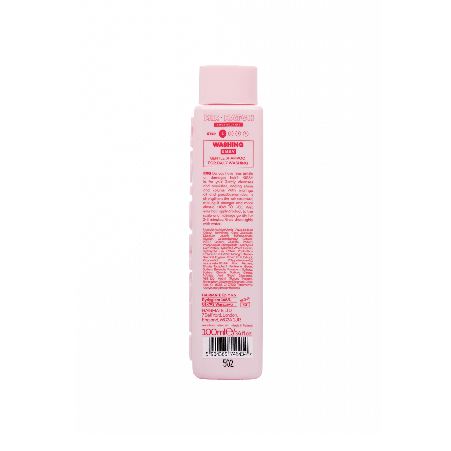 Mini shampoo for thin hair