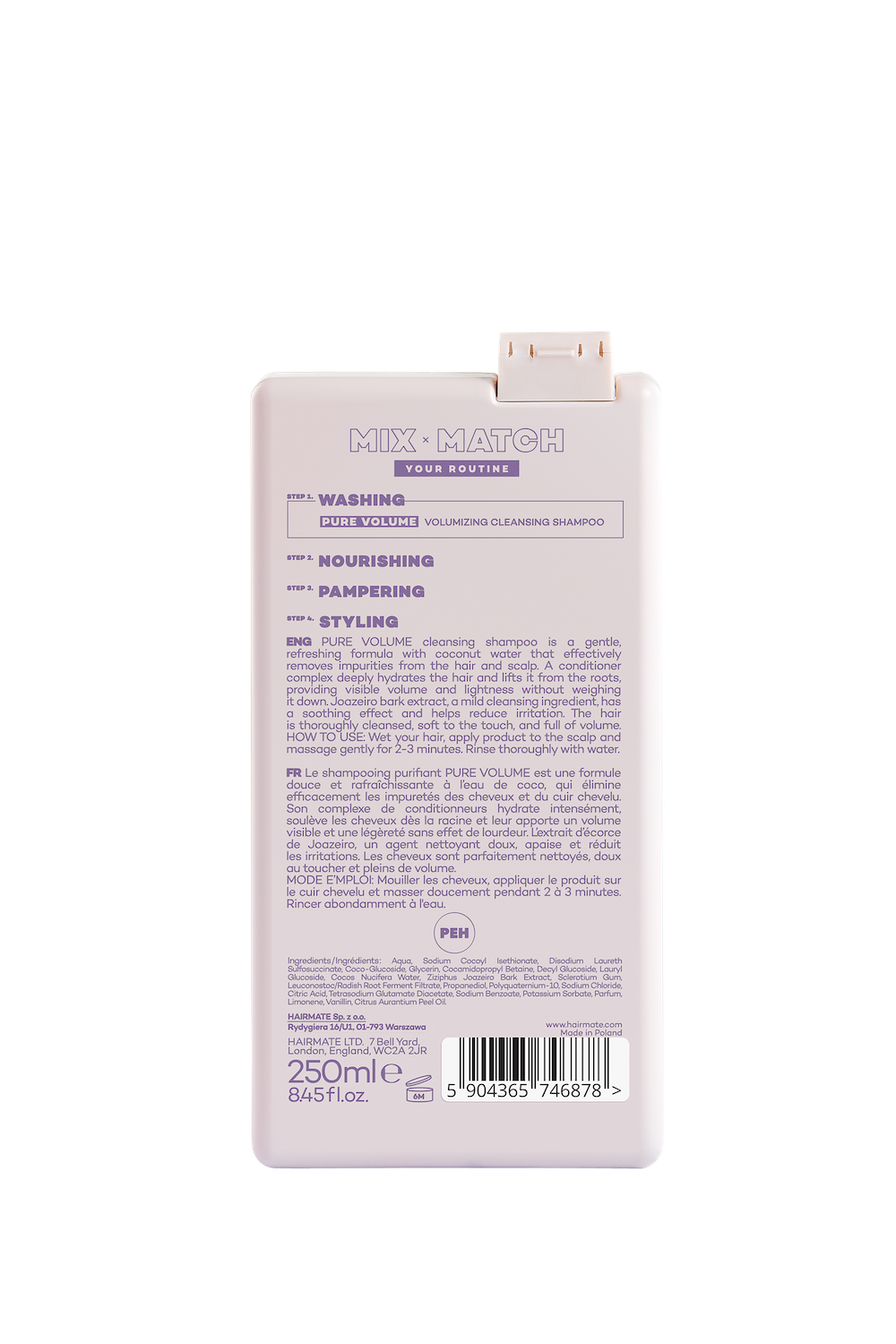 Volumizing cleansing shampoo